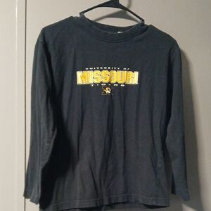 Mizzou Childrens Long Sleeve Black Shirt
